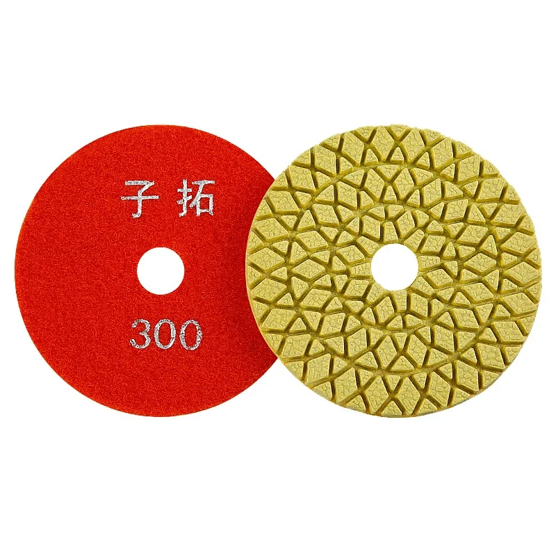 7-teiliges Set 4 Zoll 100mm Diamant-Harz-Polierpads Nass-Schleifscheibe zum Schleifen und Polieren von Stein, Granit, Marmor, Keramikfliesen – Detail 12