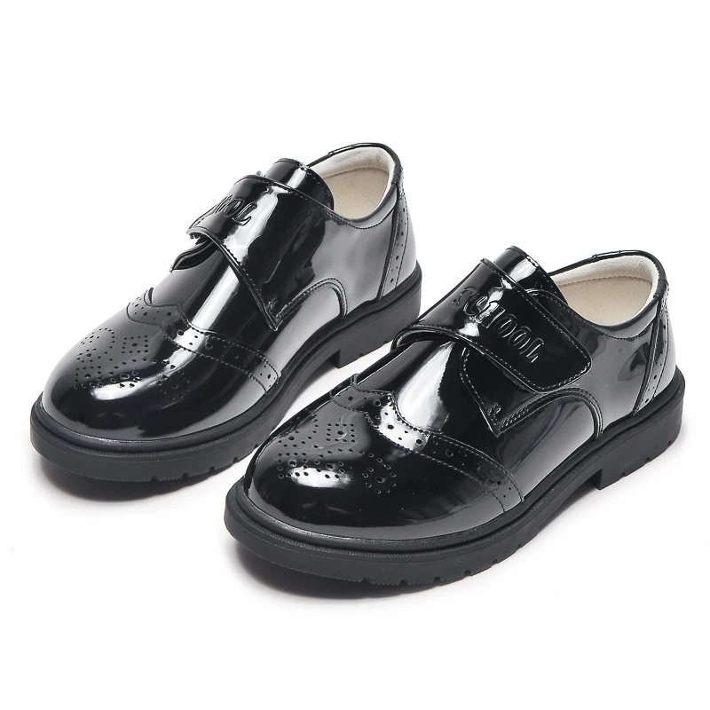 Student/children's leather shoes, brogue carving, for all seasons, slip-resistant, durable and comfortable, skin-friendly.