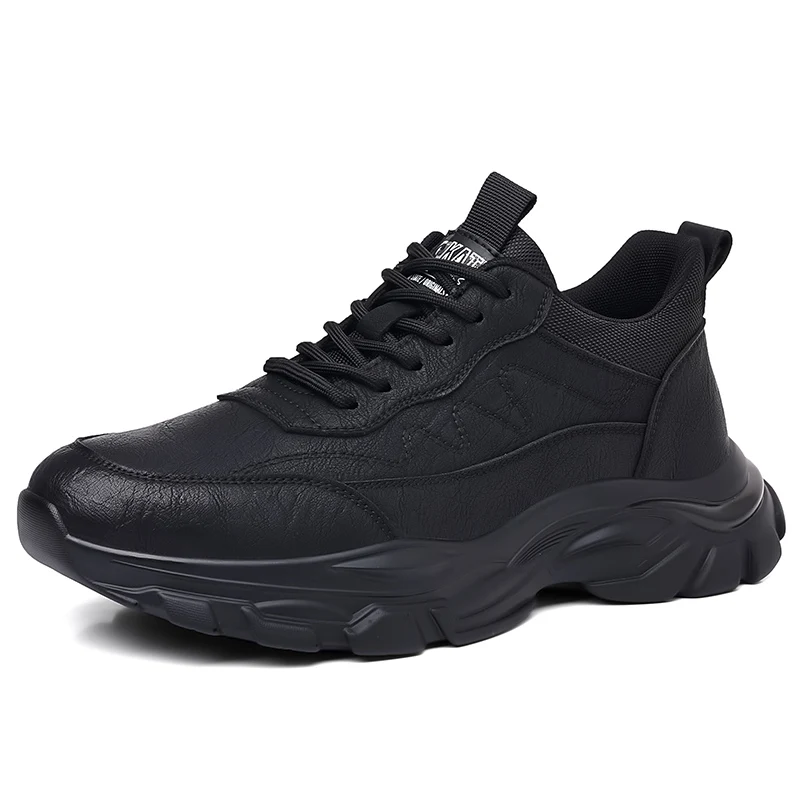 

Men's Shoes 2025 Autumn New Genuine Leather Soft-Soled Dad Shoes Trendy Fashion Sports Casual Running Shoes
