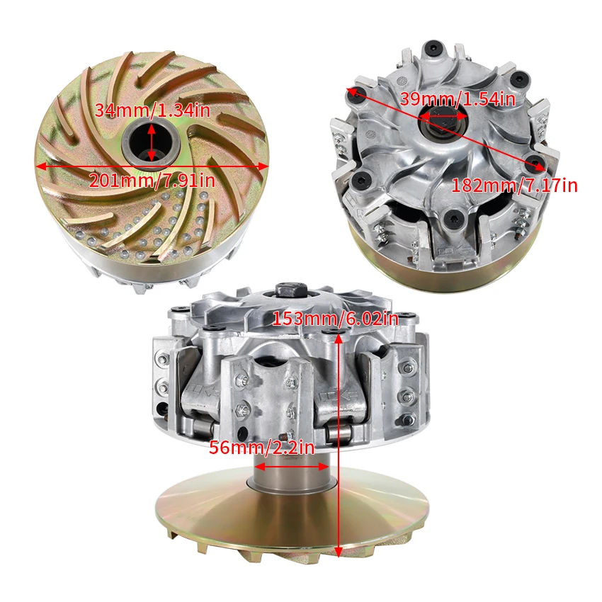 OEM:420864910 420280464 420280579 420280669 Clutch Parts Primary Drive Clutch For Can-Am Maverick Max 1000 Turbo 4x4  2015-2017 view 6