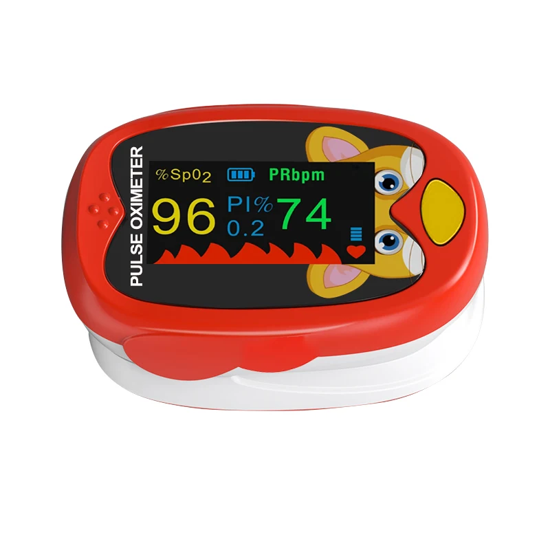 Rechargeable Pediatric Oximeter Finger Blood Oxygen Monitor for Children Pulse Oximeter OLED Digital Oximetro Home Medical