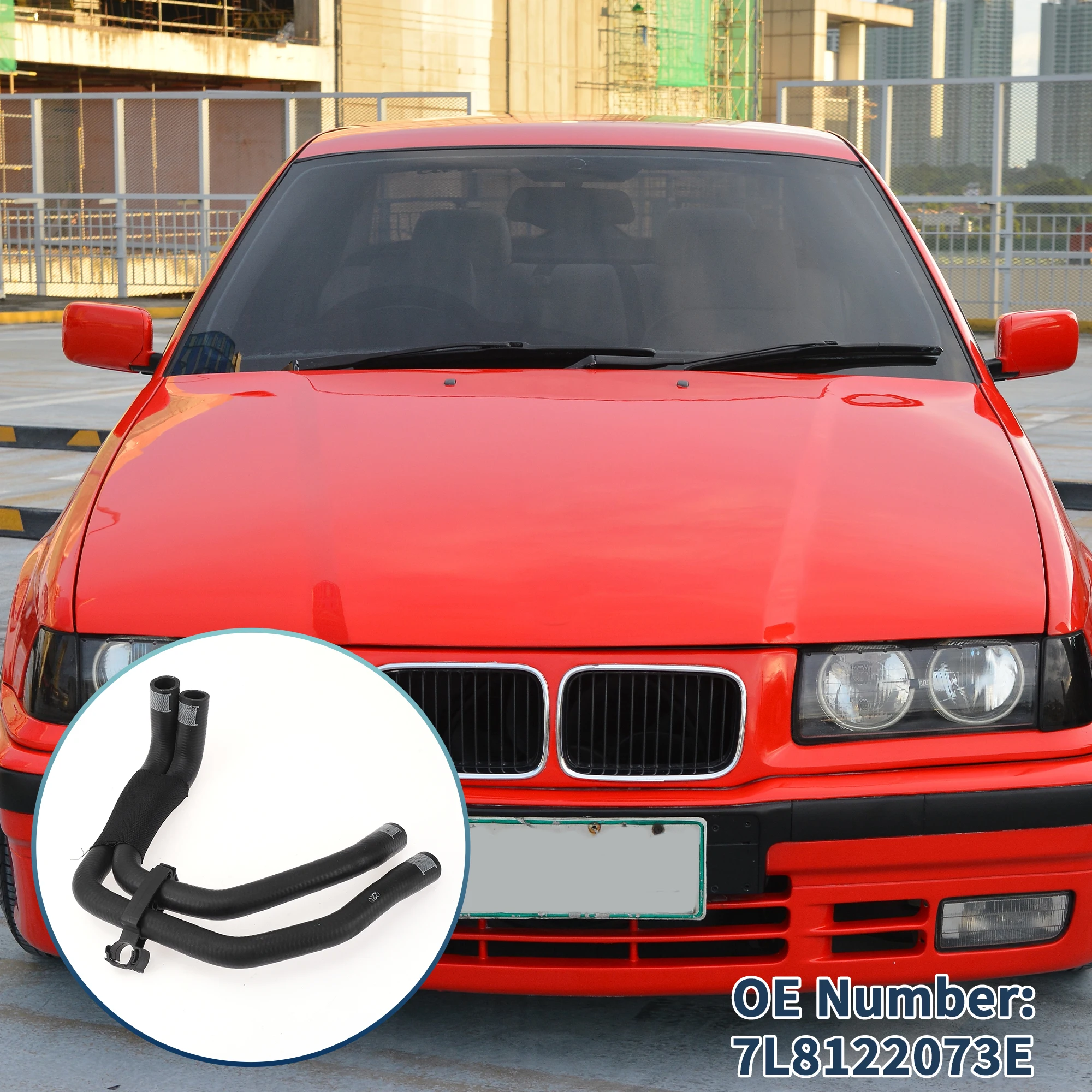 خرطوم المبرد UXCELL لأودي Q7 3.0L 2011-2015 رقم 7L8122073E أسود 1 قطعة #3