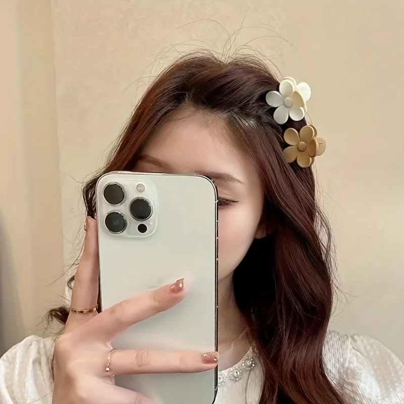 8pcs/set Small flower Grab Clip Matte matte Plastic Grab Clip bangs broken hair High ponytail Suitable for birthday gift ladies