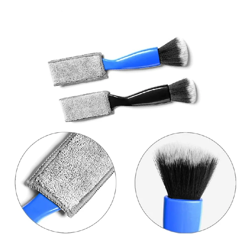 

Portable cleaning double-head brush car interior detail brush multi-functional car air outlet dust removal brush