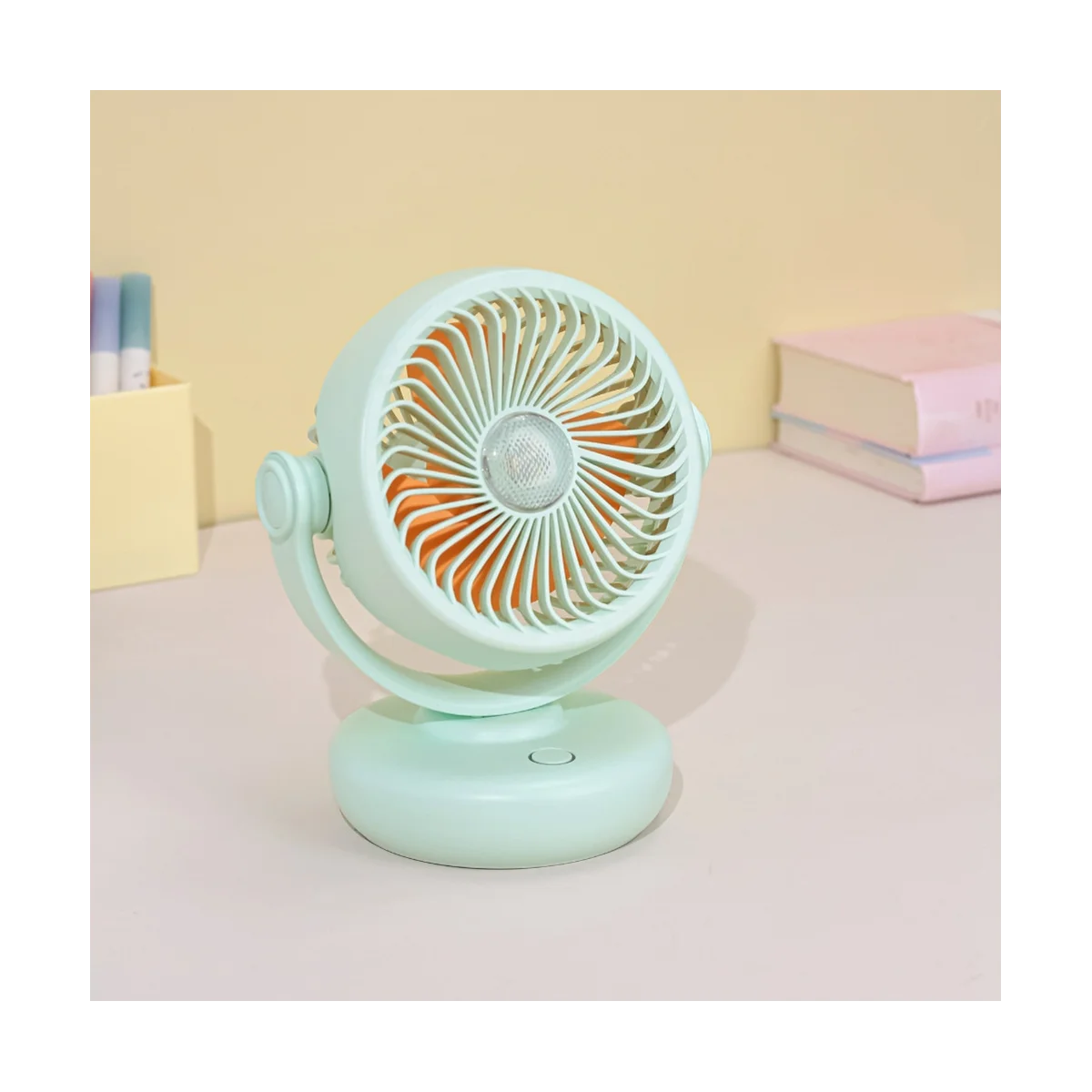 

Home Office Camping Multi-Functional Portable Fan Night Lighting Can Be Hung with Three-Speed USB Fan Light Green