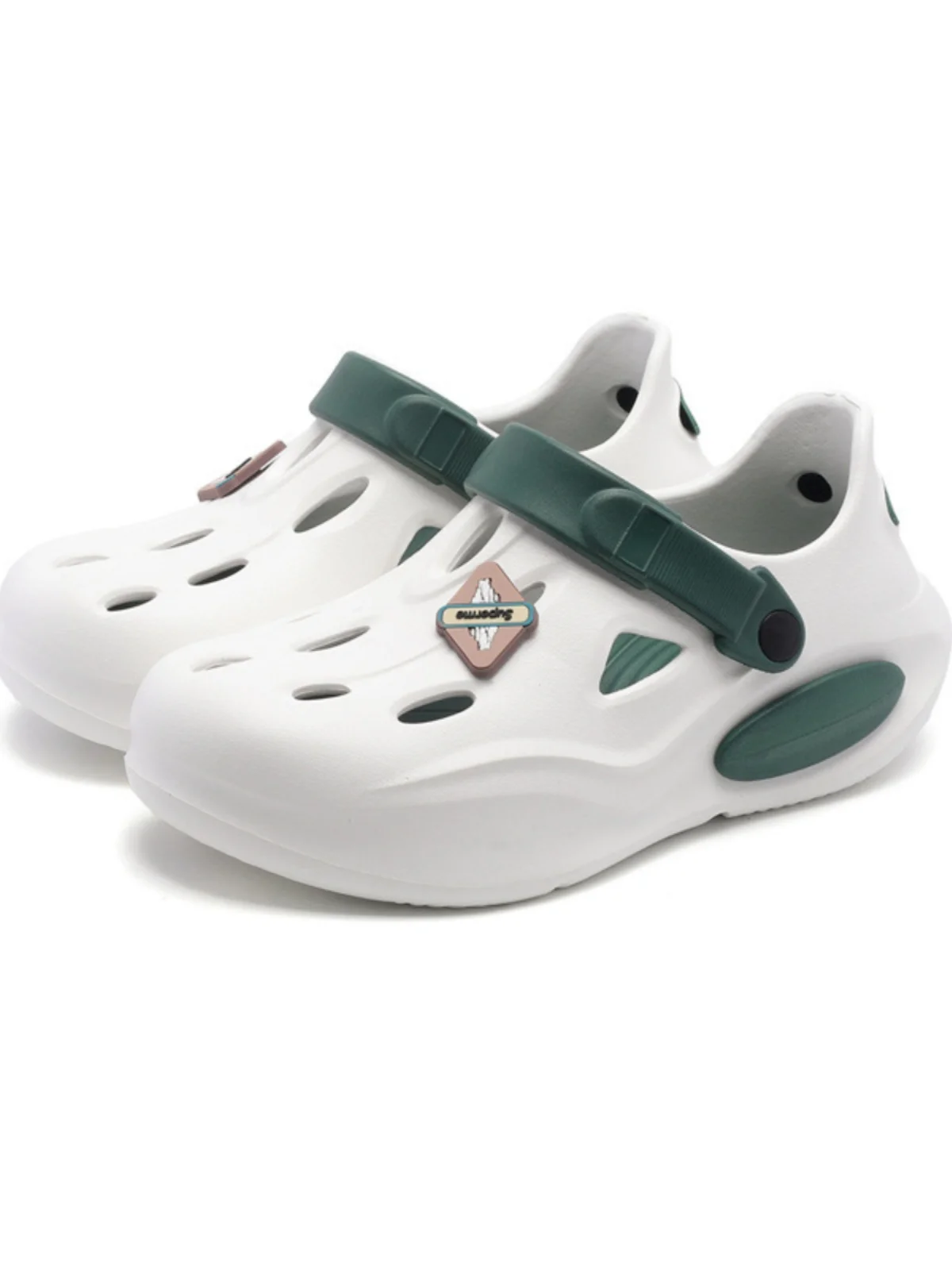 

Мужские летние нескользящие мягкие тапочки из ЭВА, мужские уличные садовые сандалии с отверстиями, дышащая удобная домашняя обувь на плоской подошве, женские сабо