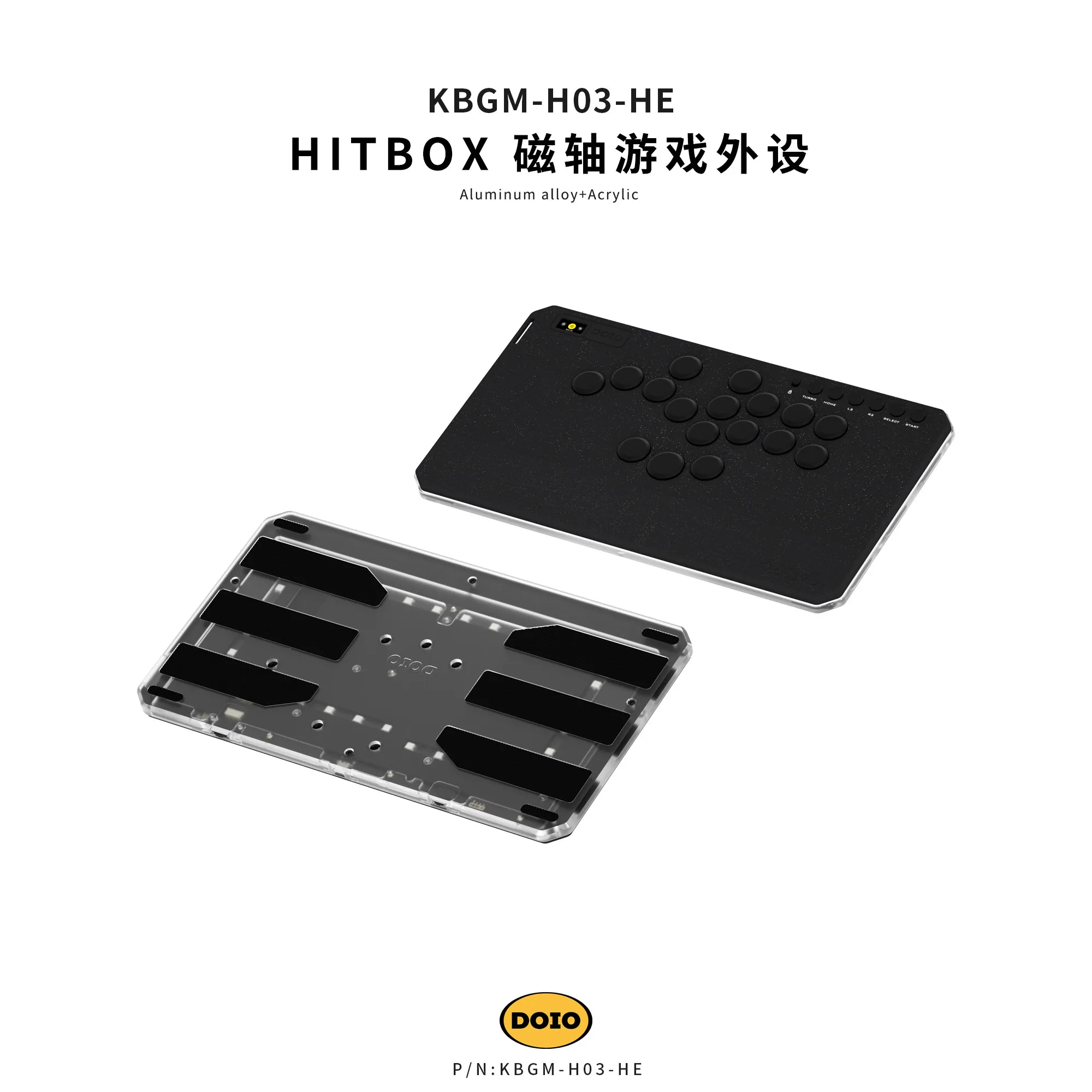 DOIO KBGM-H03-HE Magnetic Switch Keyboard Adjustable Trigger