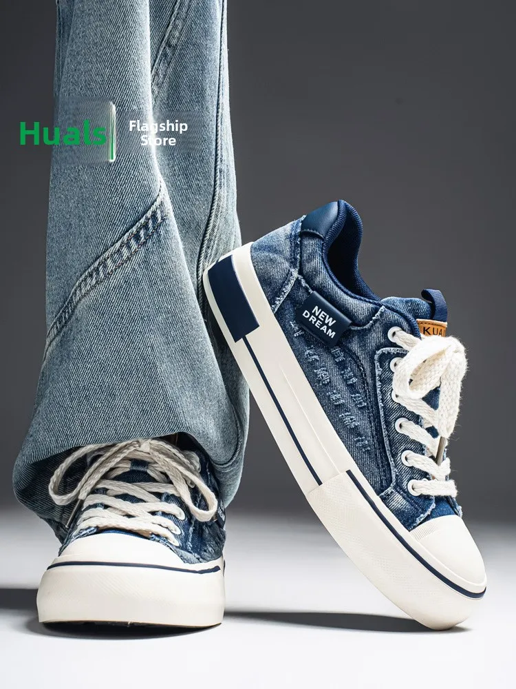 Unisex Canvas Shoes Breathable Lightweight Low Top round Toe Rubber Outsole Korean Style Spring Autumn Seasonal Fashion Sneakers