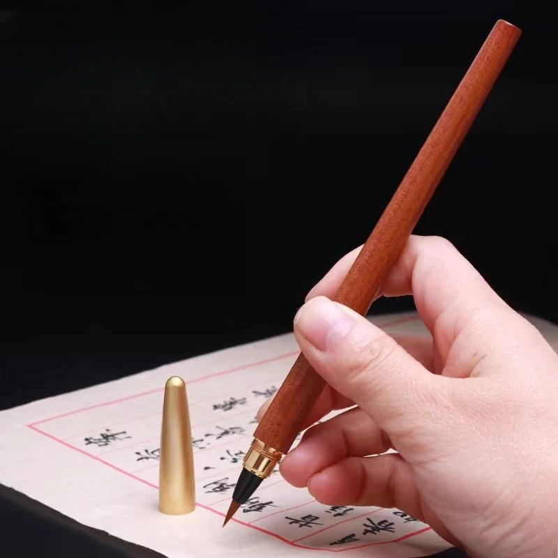 1pc Ancient Method Beautiful Pen  Style Brush Small Kai Convertible Ink Bag Soft Pen Practice Calligraphy
