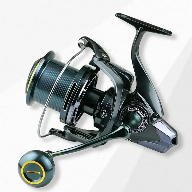 Long-Distance Fishing Reel 9000-14000  Metal Long-range Casting Wheel Guide Rod Structure Fishing Wheel 4.7:1 30KG Brake Fishing