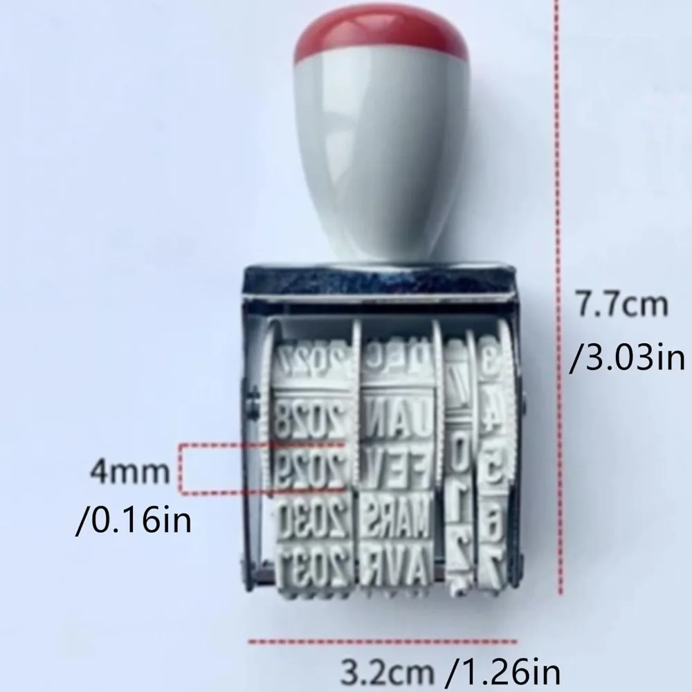 DIY Rotating Date & Number Roller Stamp (No Ink Included) for Scrapbooking Office Personal Use