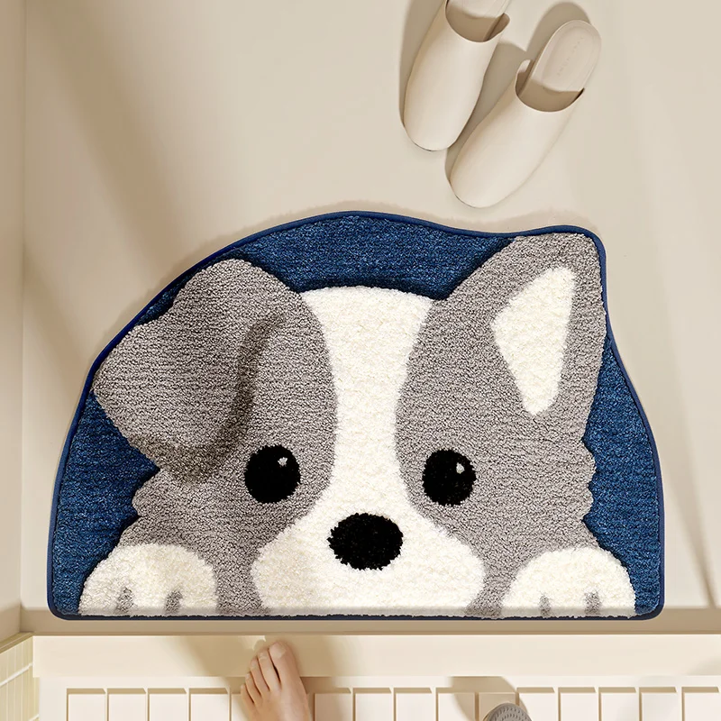 

2026 New Batoom Mat Thiened Anti-Slip Cartoon Toilet Carpet Water Absorbent Door Mat Home Decorative Rugs f Circular