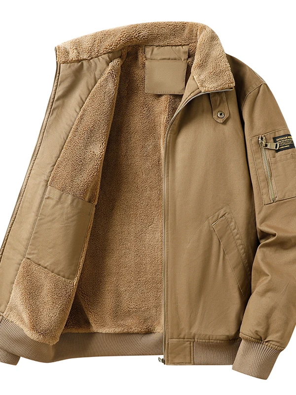 

Мужская теплая модная рабочая одежда Thiened Jaet Sli на подкладке Fce, хлопковый топ для молодежи в повседневной жизни