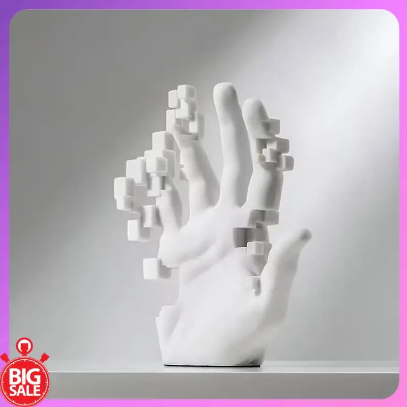 Big Deal Modern Art Mosaic Palm Sculpture Art Ornaments Living Room Entrance Cabinet Decoration Gifts