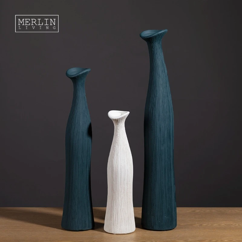 Merlin nordic mushroom shape forest style pull string vases handicraft minimalist decorative items home decor with vase ceramic