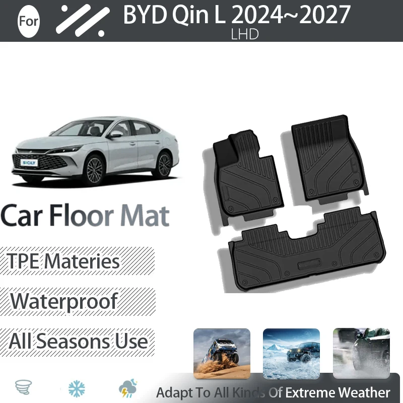 

Car Floor Mats For BYD Qin L MK3 2024 2025 2026 2027 Waterproof Pads LHD Foot Carpet Footpad Cover Rug Auto Interior Accessories