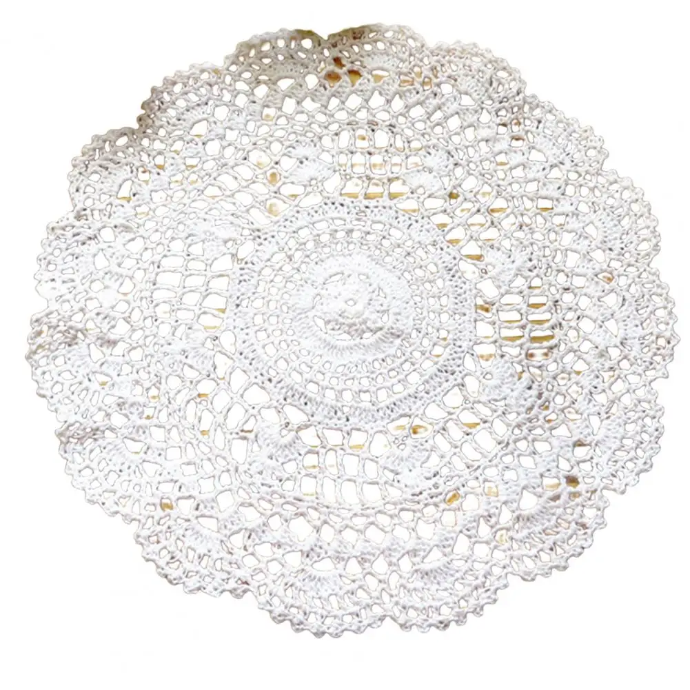 European Oval Lace Embroidered Coaster Dish Tableware Mat Kitchen Cup Placemat Dinner Table Decor Mat Cloth Coffee Drink Pad