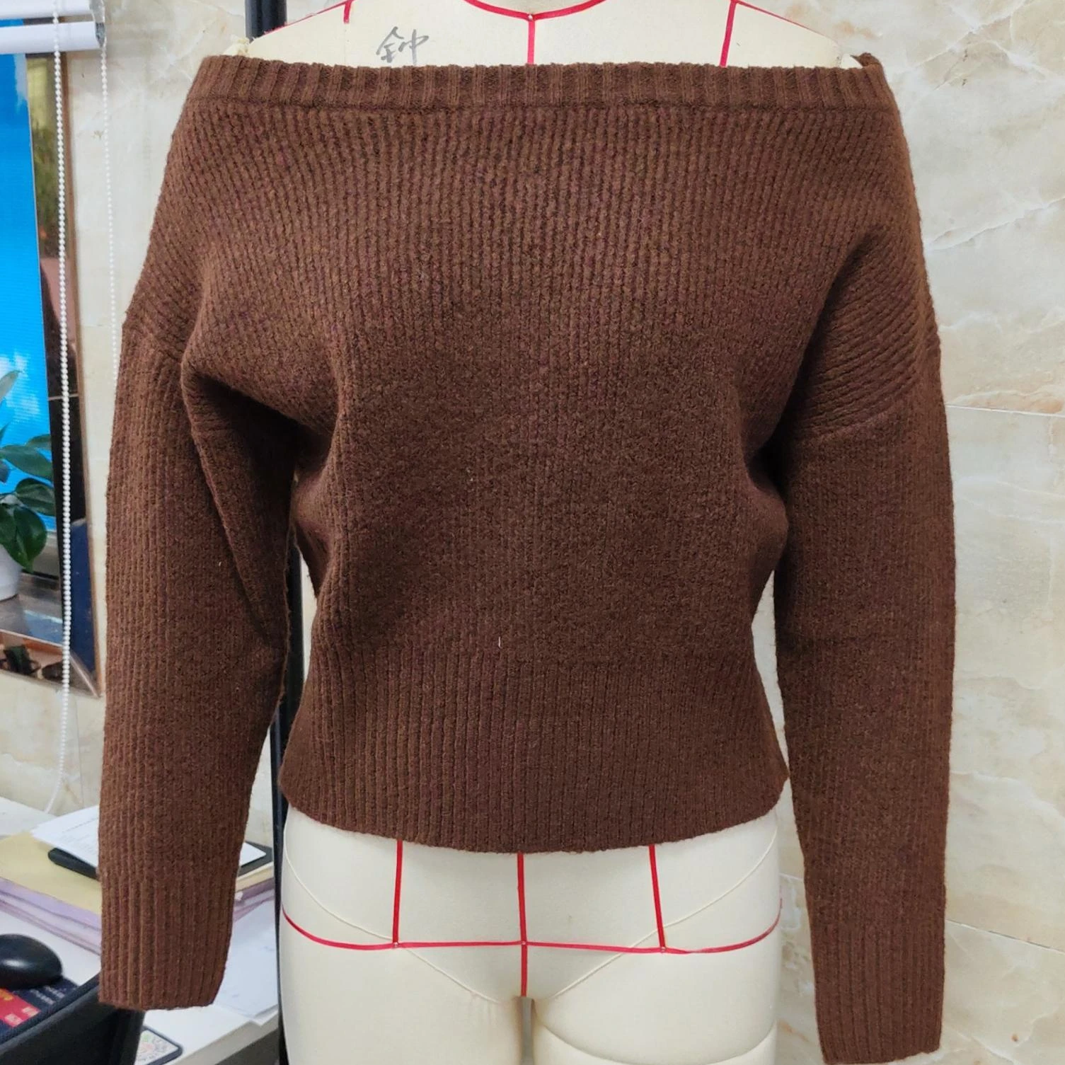 

Women's Off Shoulder Soild Color Sweaters Long Sleeve Casual Quality Pollovers Sudaderas De Mujer