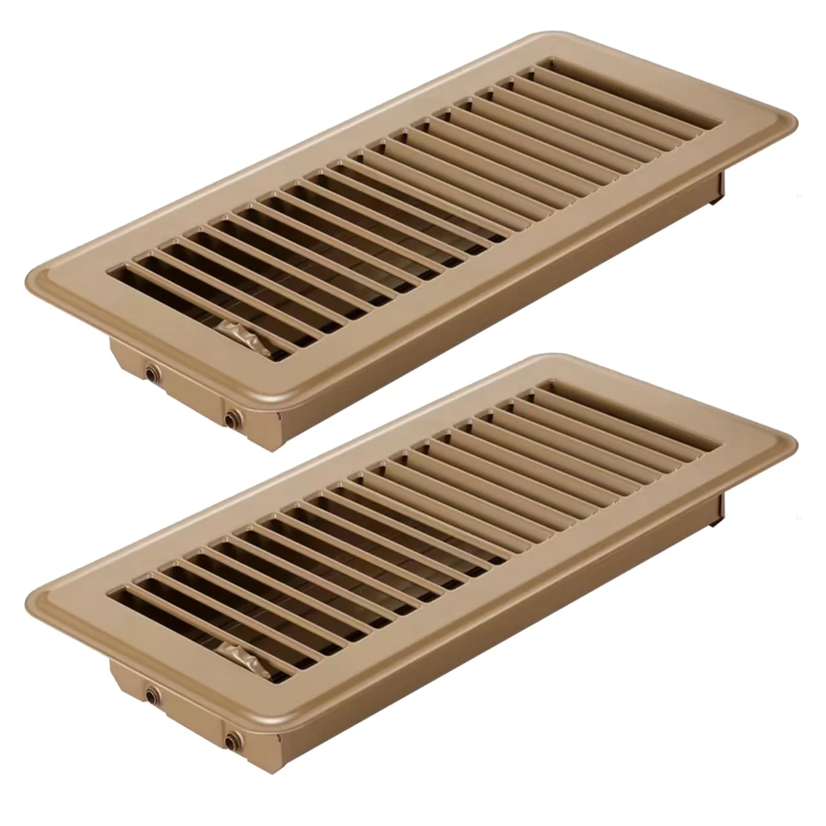 2pcs Floor Register 4x10Inch,Heavy Duty Floor Vents,Heat Air Vent Covers,Floor Vent Covers for Heater Floor Register B