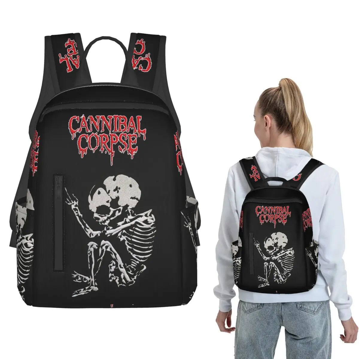 Cannibal Corpse Heavy Metal Band Horror (7) Backpack Daypack Boys Girls BookBag School Bag Shoulder Bags for Men Women