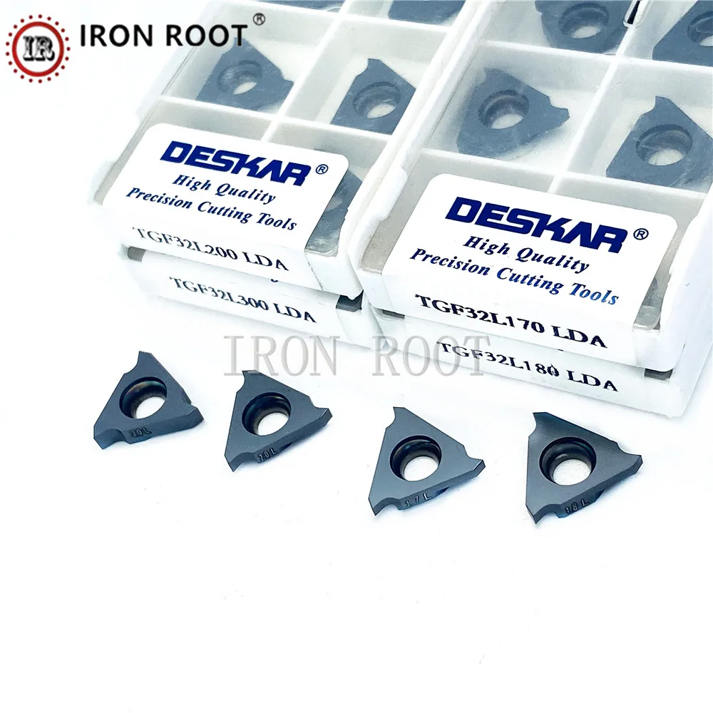DESKAR Carbide Boring Bar Insert TGF32R TGF32L 050-300 LDA Shallow Groove Blade Inner Hole Turning for Lathe Grooving Tool