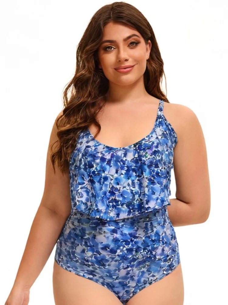 

XL-5XL Plus Size Bikini Women's Push Up Large Size 3XL Swimsuit 2026 Summer Mujer Big Size Tummy Control Swimwear Bikini Sets