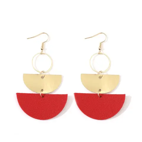 8 best sales läderörhänge - №3