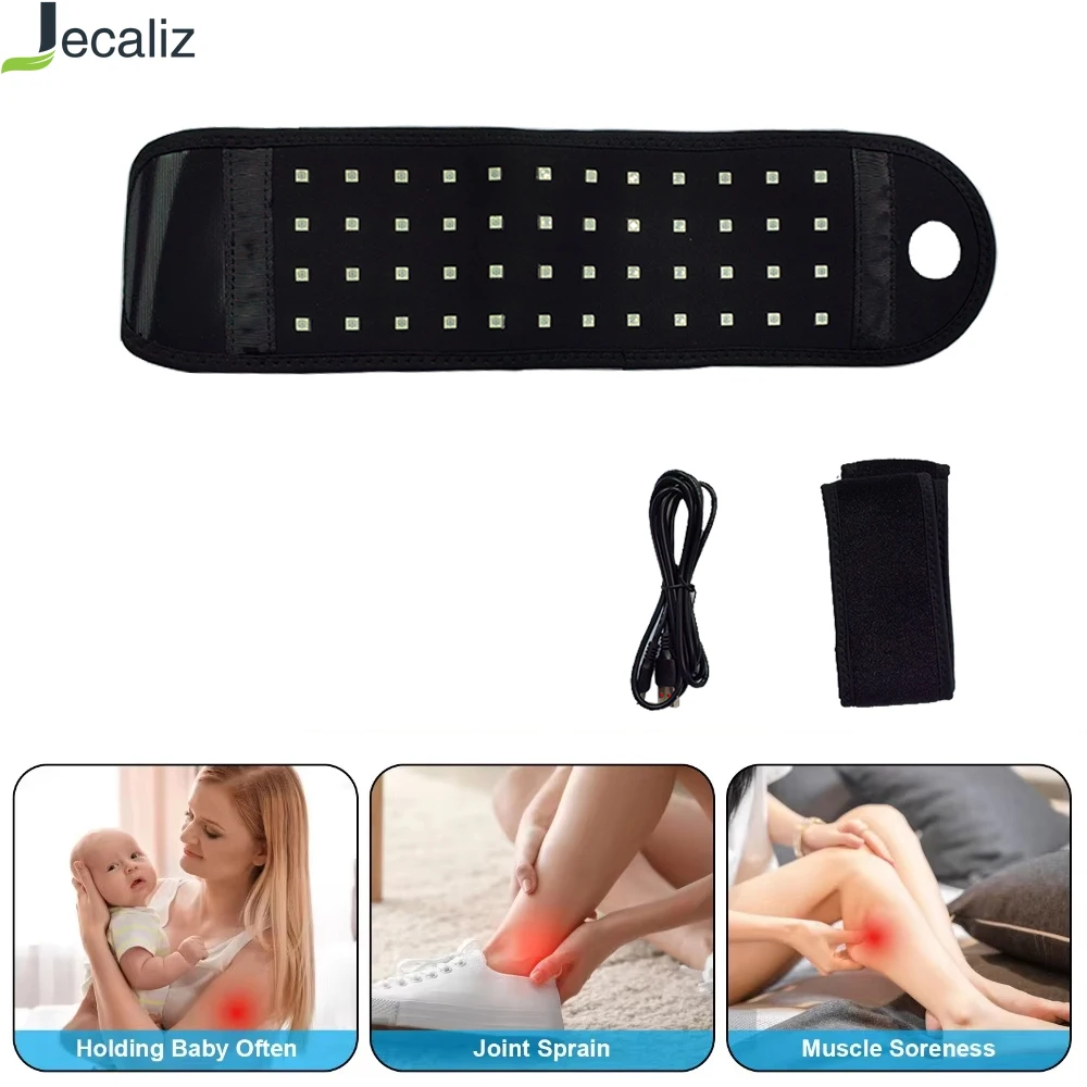 

LED Red Light Therapy Belt for Pain Relief 660nm 850nm Infrared Pad Wrist Wraps for Waist Back Abdomen Wrists Joints Muscle
