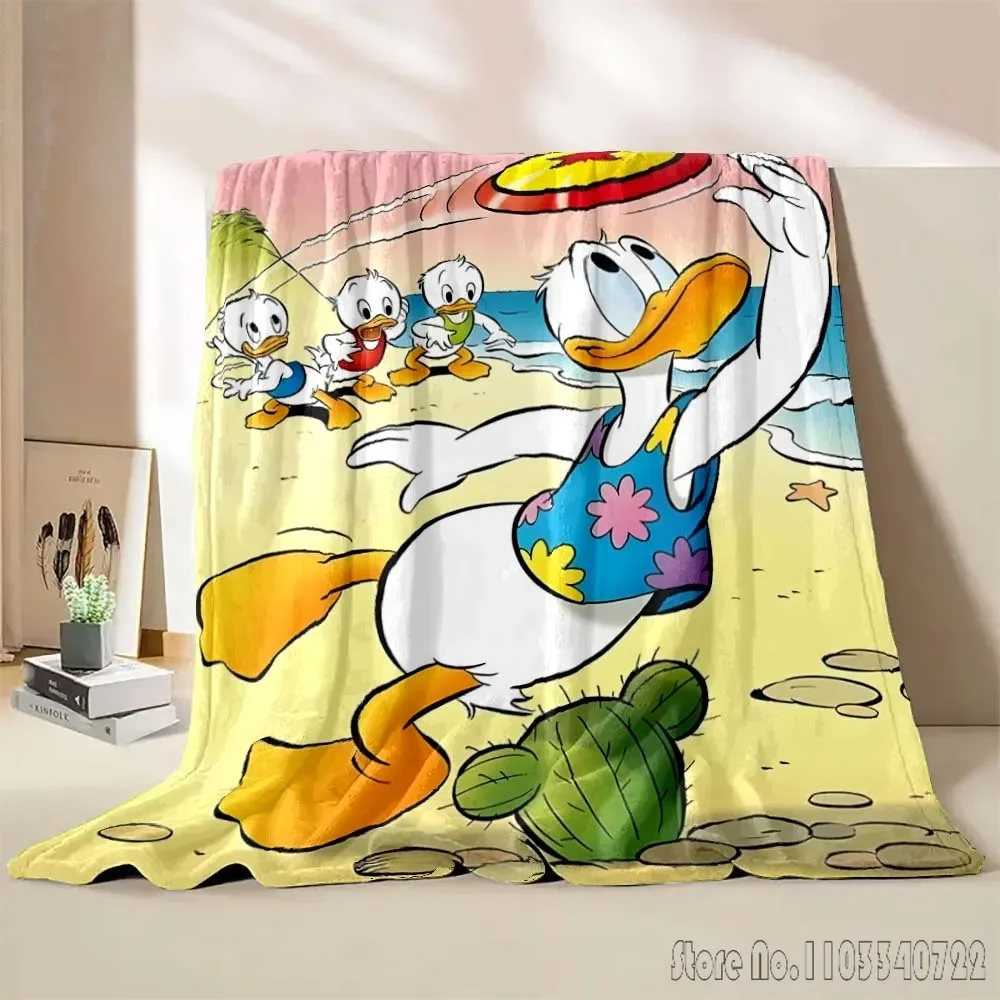 Disney Donald Duck Blanket Cartoon Soft Fluffy Throw Children Adult Plush Quilt Girl Kid Throw Summer Blanket for Sofa Bed Gift