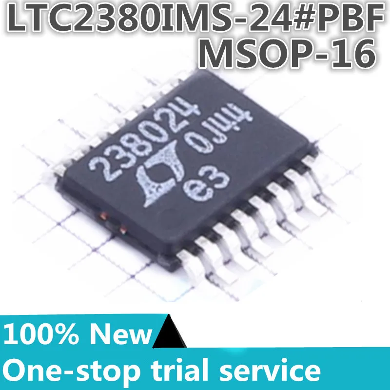 1-20pcs %New stock LTC2380IMS-24  LTC2380IMS-24#TRPBF MSOP16 marking 238024 ADC chip ic