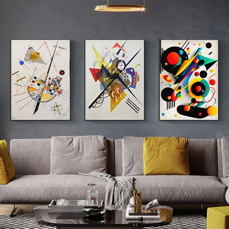 Famous Painting Kandinsky Style Posters and Prints Canvas Wall Art Pictures for Home Living Room DecorationCuadros