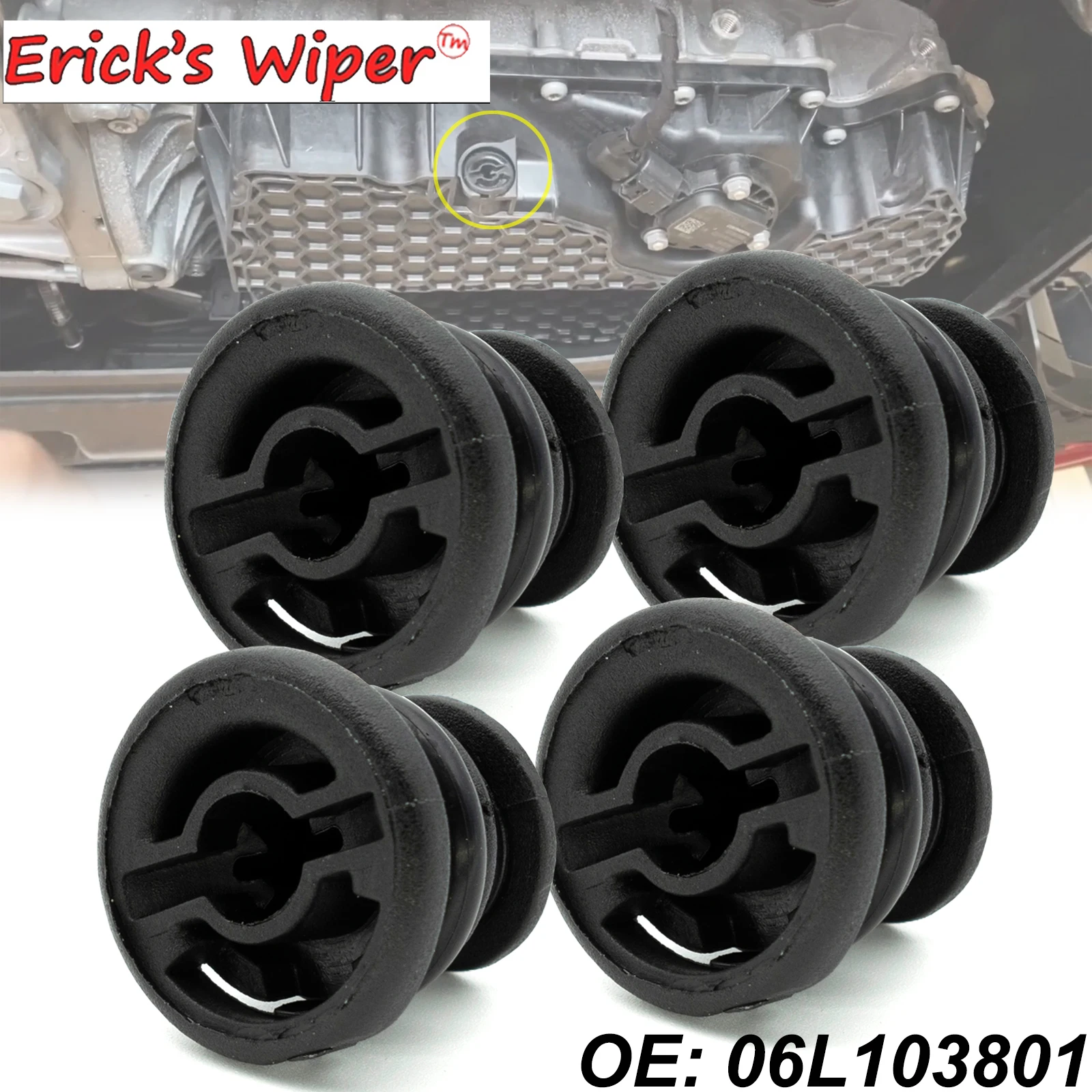 Erick's Wiper Car Engine Thread Oil Drain Sump Gaskets Bolt Screw Seal For VW Golf Passat Tiguan Beetle Arteon Polo T-Roc BPL106