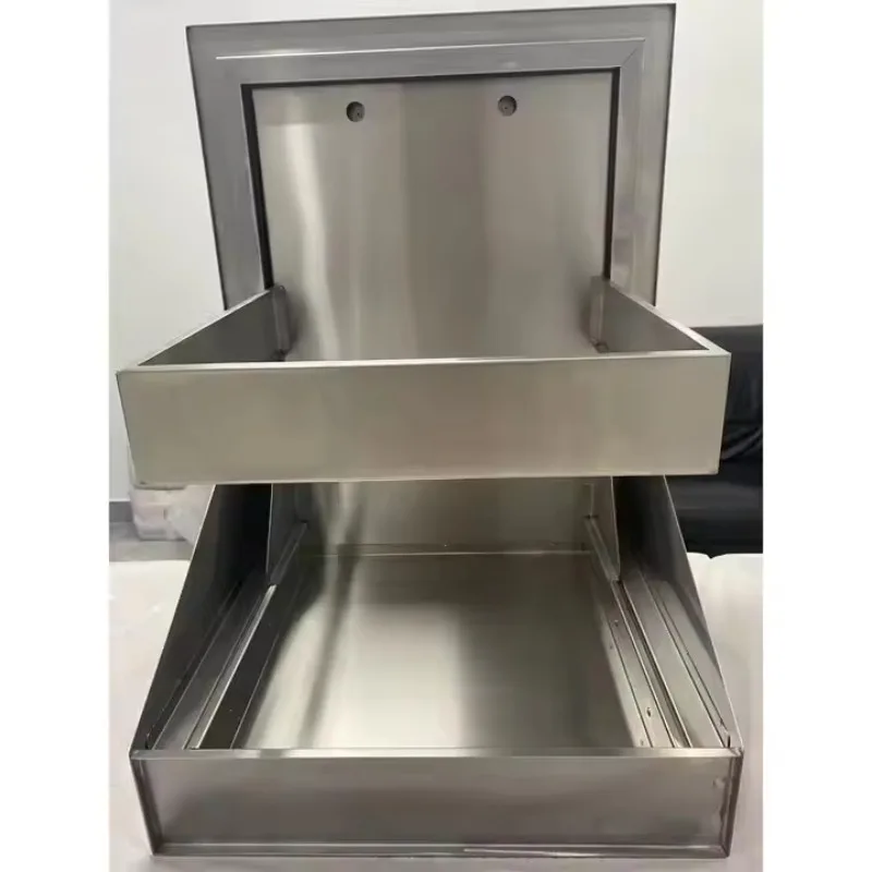 High quality built-in trash bin drawer storage pull-out compartment box with handle kitchen cabinet - for barbecue accessories