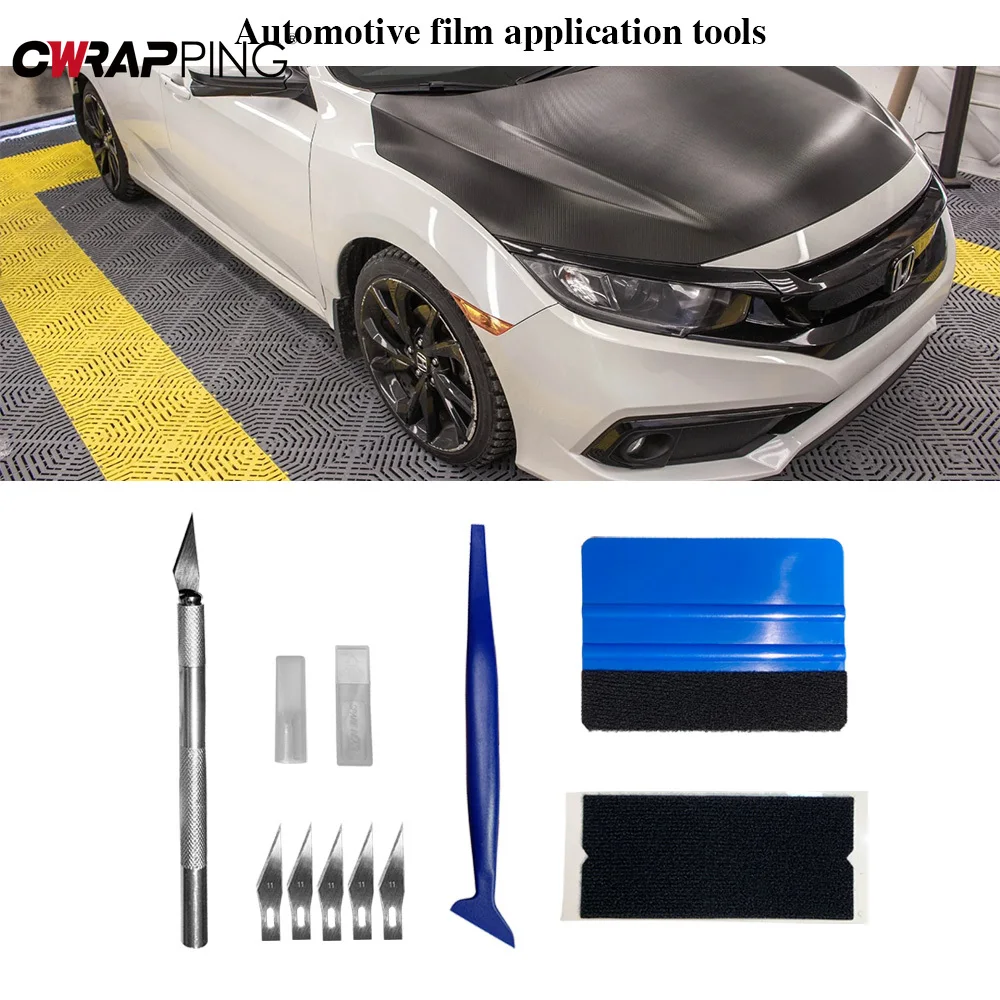 Car Wrapping Vinyl Tool Kit Window Film Tint Tools Car Wrap Sticks Auto Trimming Squeegee Tinting Felt Edge for Car Accessories