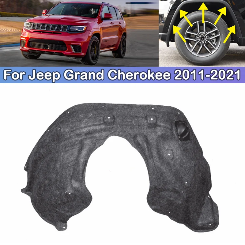 DCGO Fender Front Rear For Jeep Grand Cherokee 2011 2012 2013 2014 2015 2016-2021 Lined Mudguard Fender lining Soundproofed