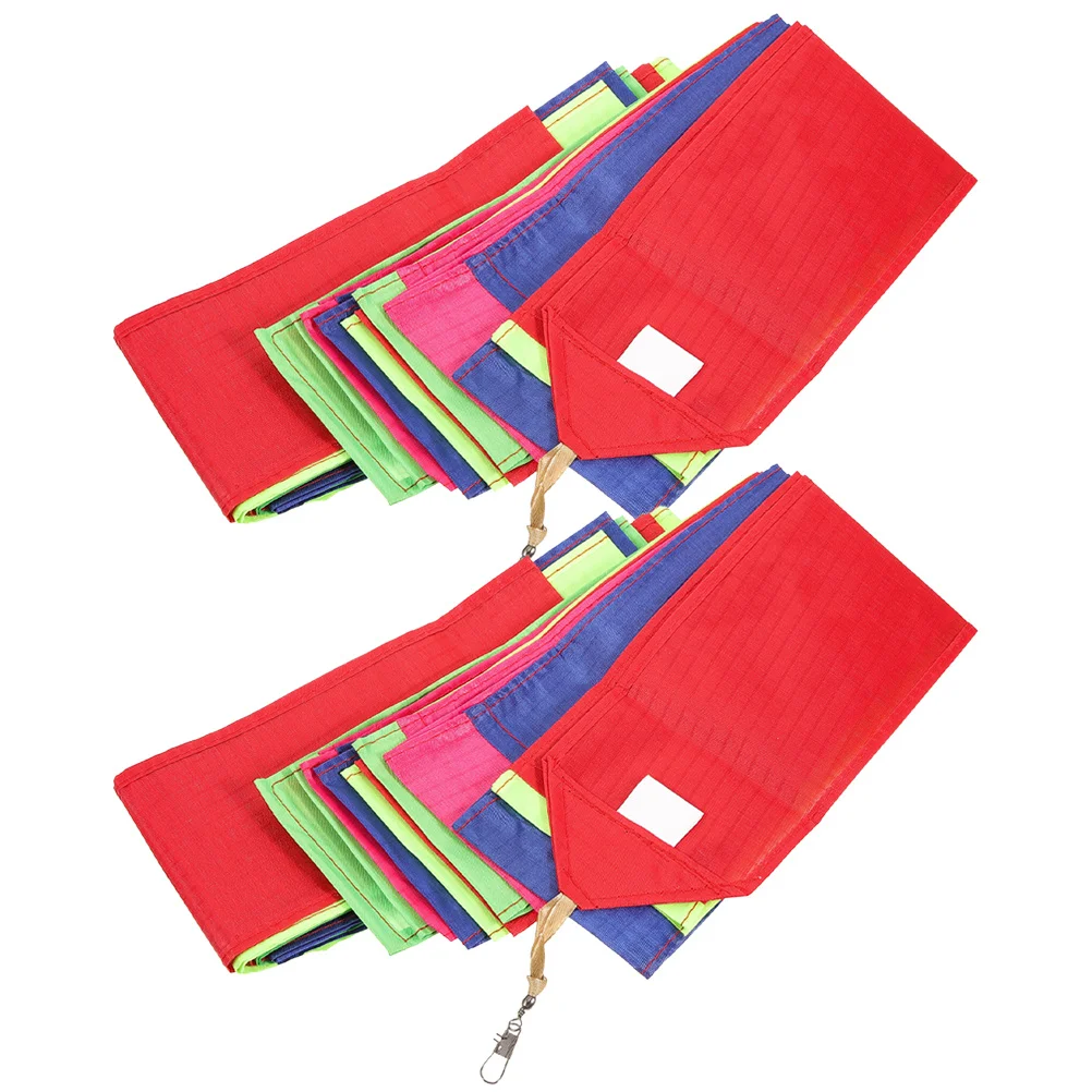 2개입 컬러풀 연 꼬리 긴 리본 스트리머 야외 게임 액세서리 어린이 및 성인용 연 꼬리 패브릭 튜브 장식