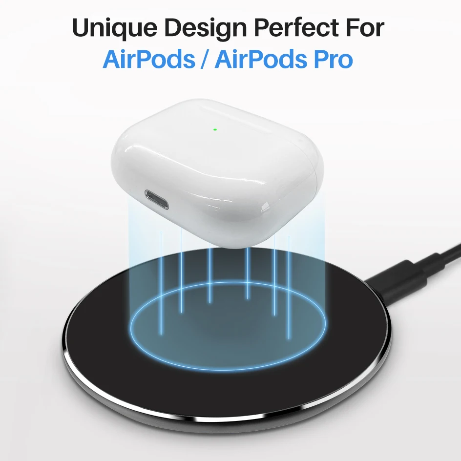 TOZO W3 Беспроводное зарядное устройство , тонкая авиационная алюминиевая компьютерная технология числового управления, коврик для быстрой зарядки (без адаптера переменного тока)