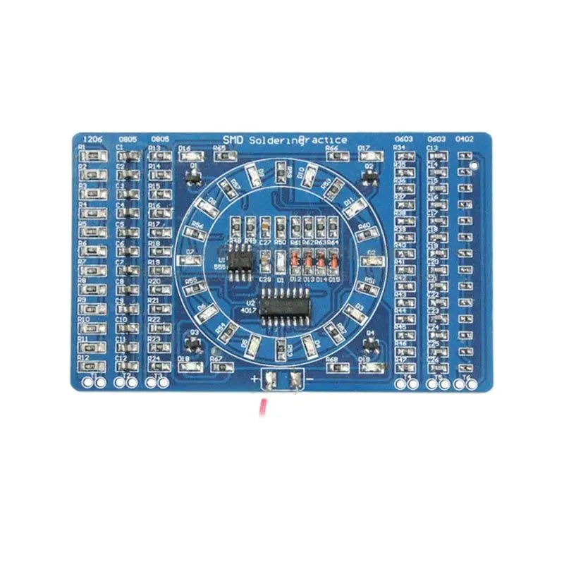 SMD Component Flow Light Kit - Electronic Skills Training Welding Practice Board for Hands-On Learning