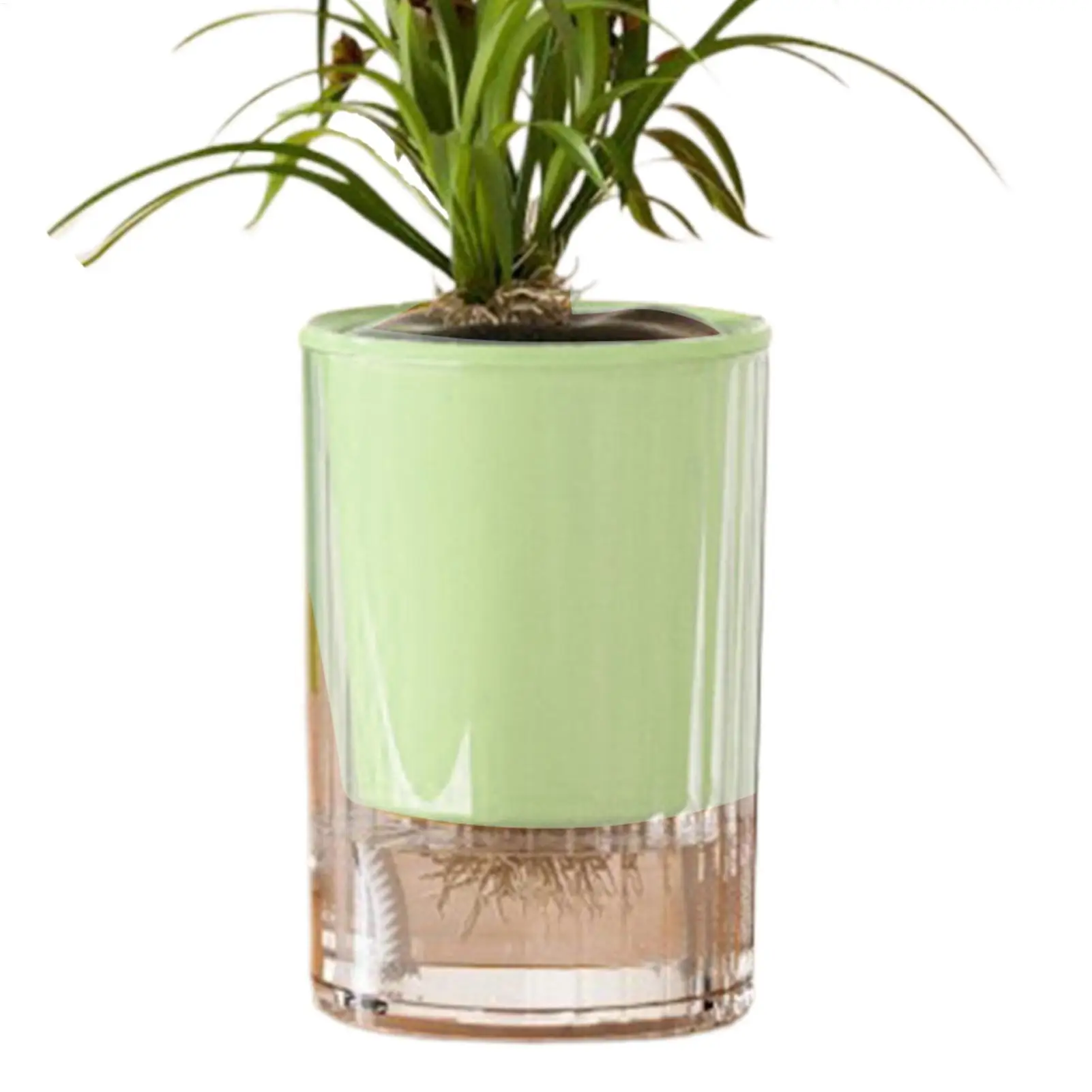 Self Watering Planter Double-Layer Planter Desktop Flower Pots For Gardeners Growers Home Office Apartment Windowsill Balcony
