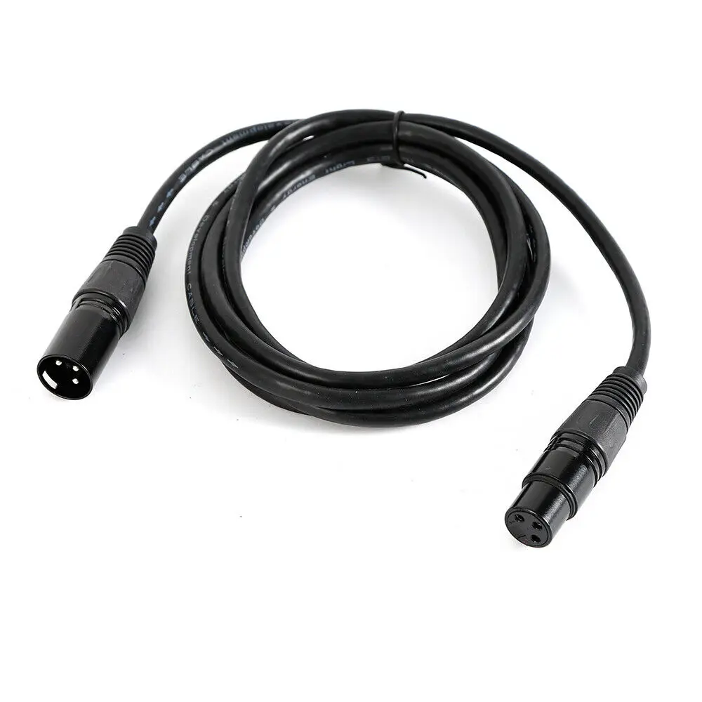 10 x DMX-kabel 2,0 m XLR 3-polig mannelijk-vrouwelijk voor toepassing van 110 ohm