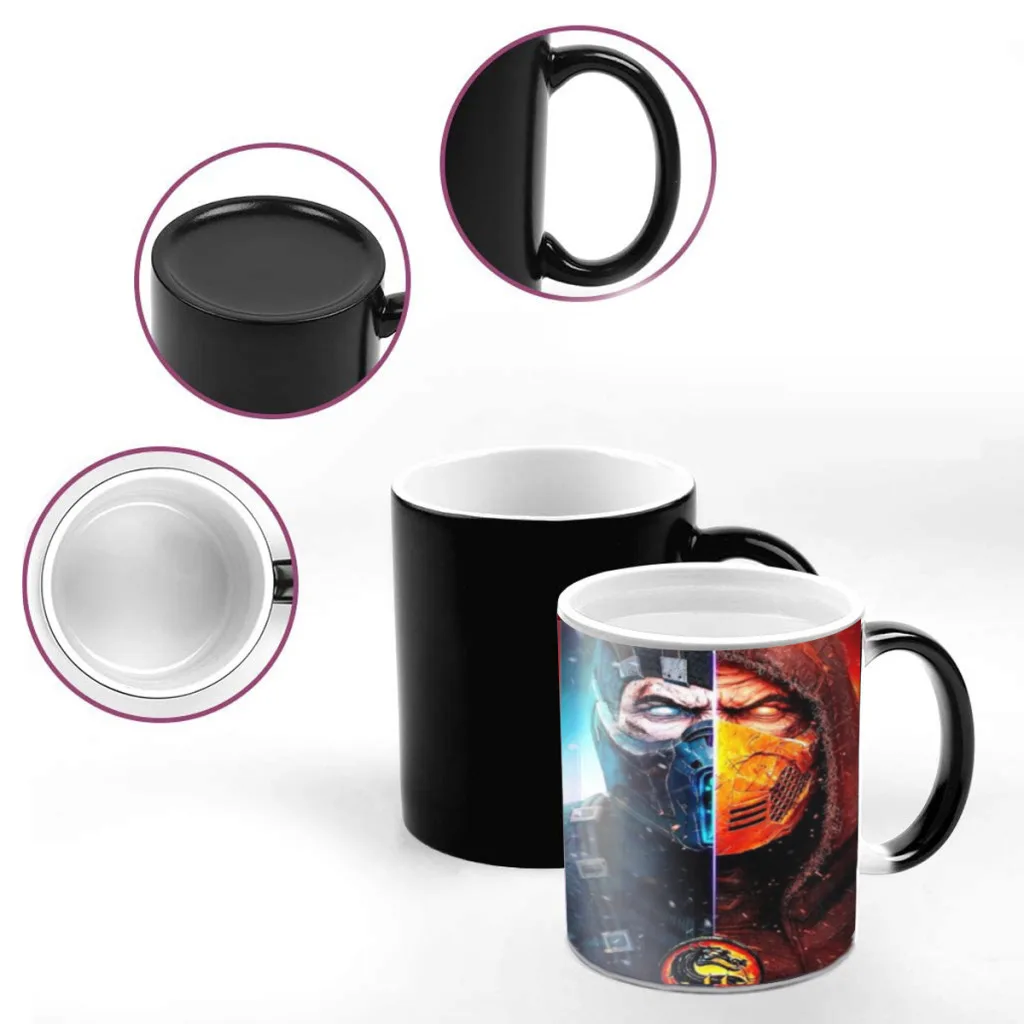 Mortal Kombat Character Creativity Change Color Chang mug Ceramic mug Hot Coffee Cup Breakfast Cup mug Friend Gift