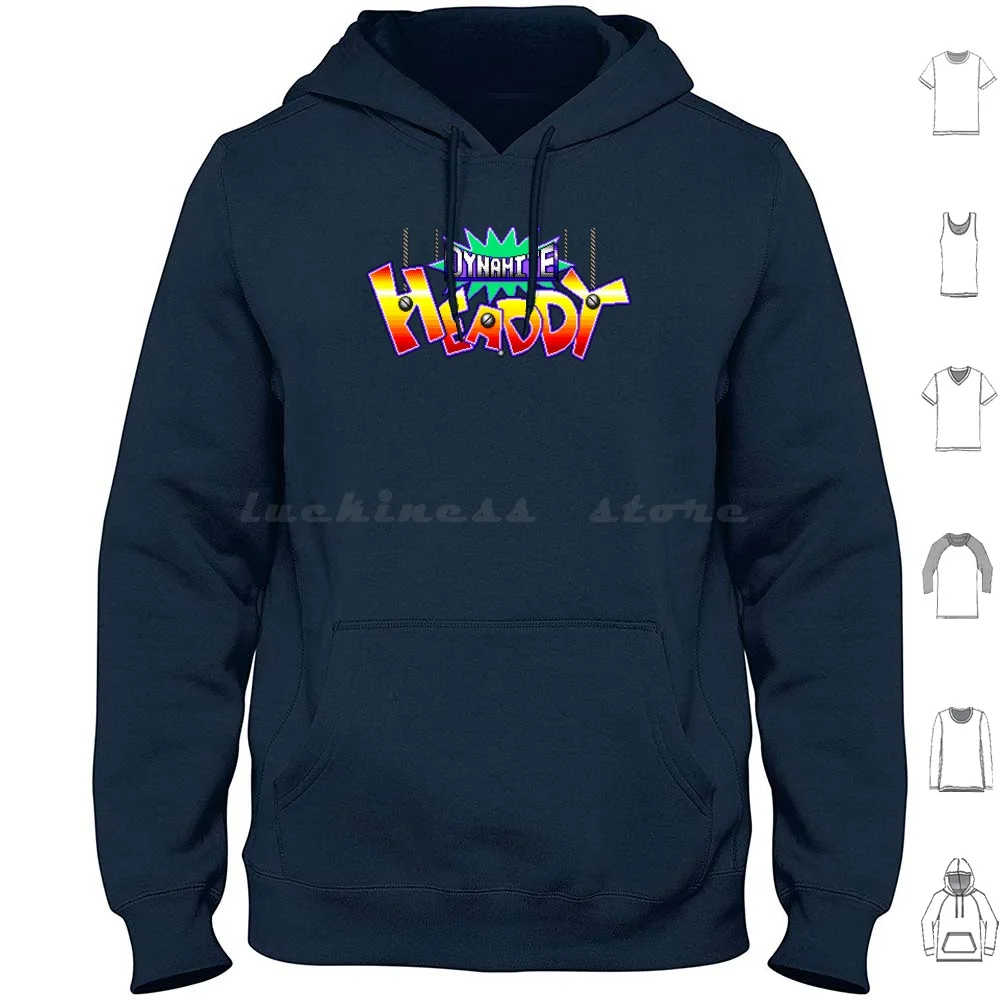 Dynamite Headdy ( Genesis Title Screen ) Hoodies Long Sleeve Dynamite Headdy Pulesman Ristar Decap Attack Alex Kidd Kid