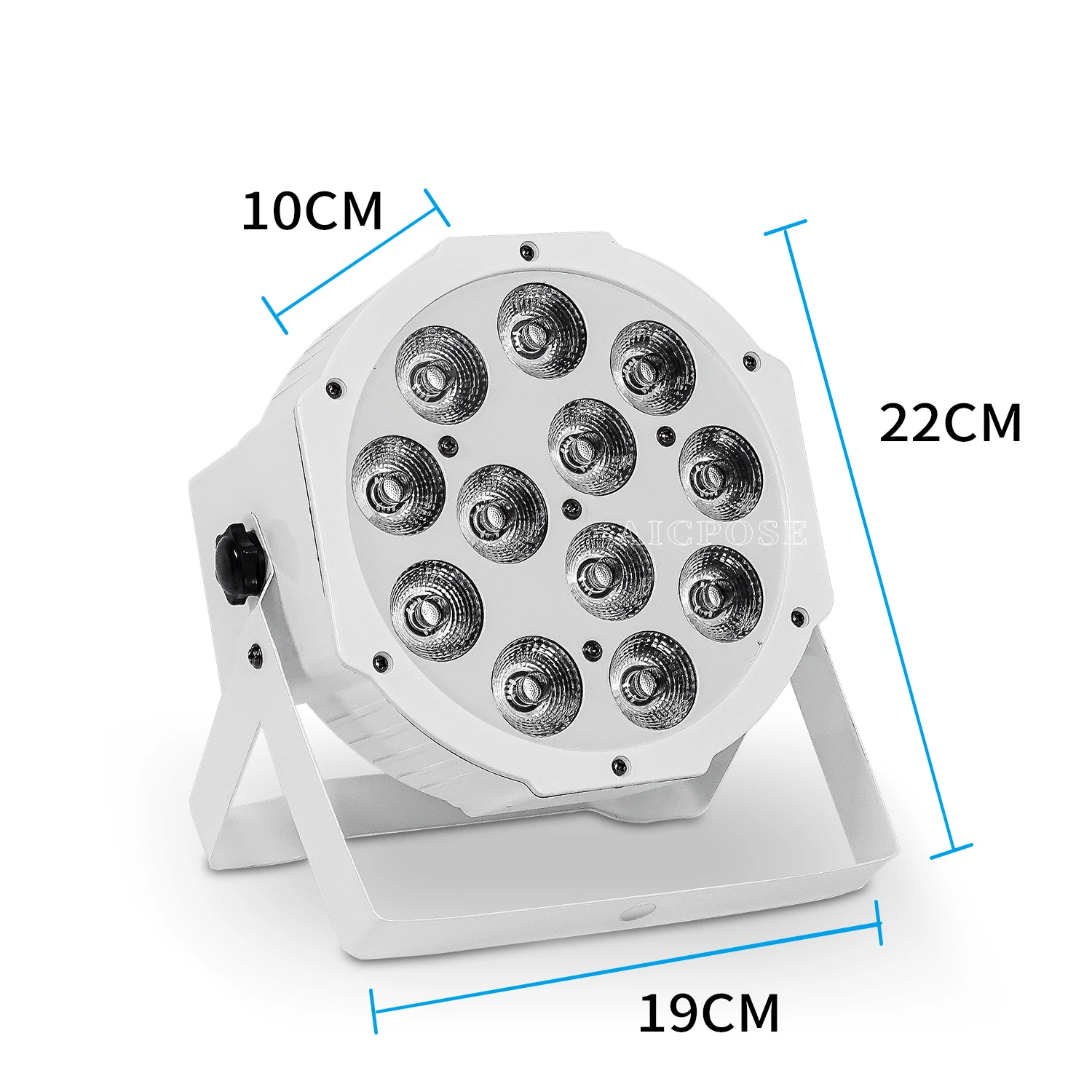 Luz Par Led blanca con Control remoto, 12x12w, RGBW, 4 en 1, para discoteca, DJ, Bar, fiesta, boda, escenario
