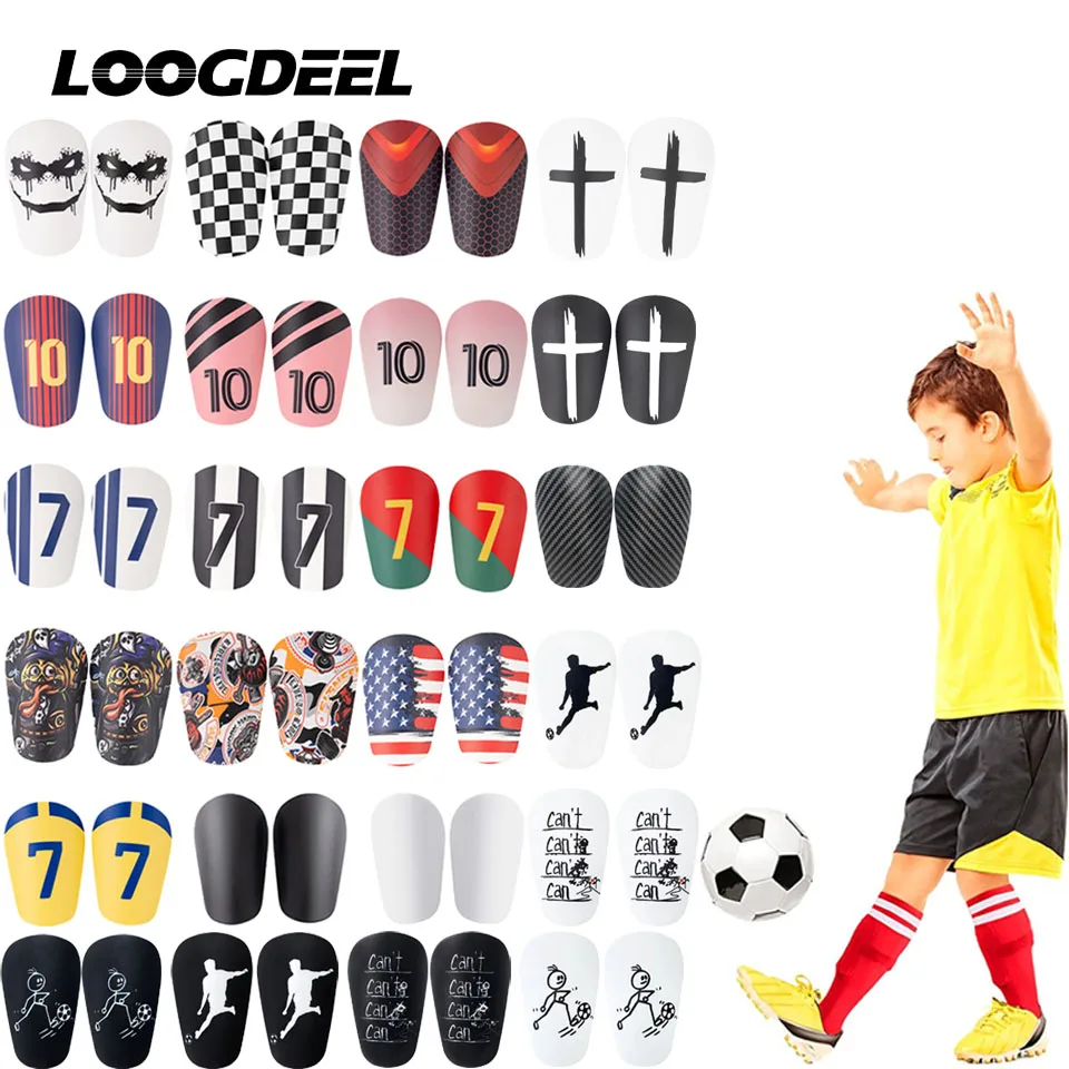 Loogdeel 1Pair Mini Football Leg Protective Board Adult Anti Slip Sport Anticollision Boys Soccer Shin Pad Legging Support Guard