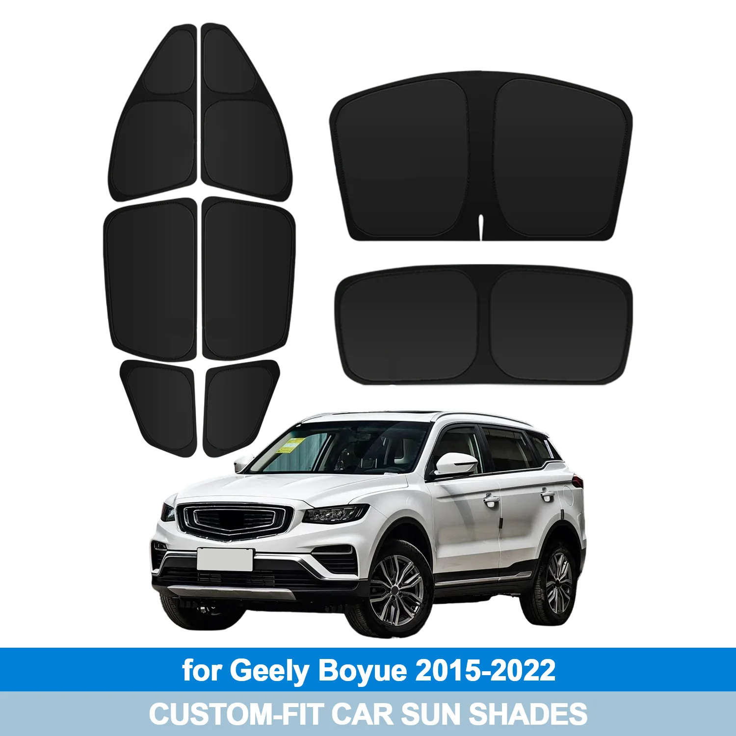 

For Geely Boyue 2015-2022 Windshield Sun Shade Side Window Shades Cover Sun Visor Shield Privacy Protection Car Accessories