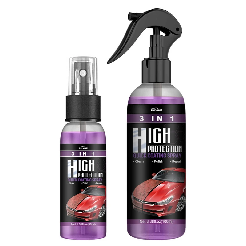 

3 In 1 Quick Coating Spray High Protection Car Shield Coating Car Paint Repair Car Exterior Restorer Ceramic Spray Coating Quick