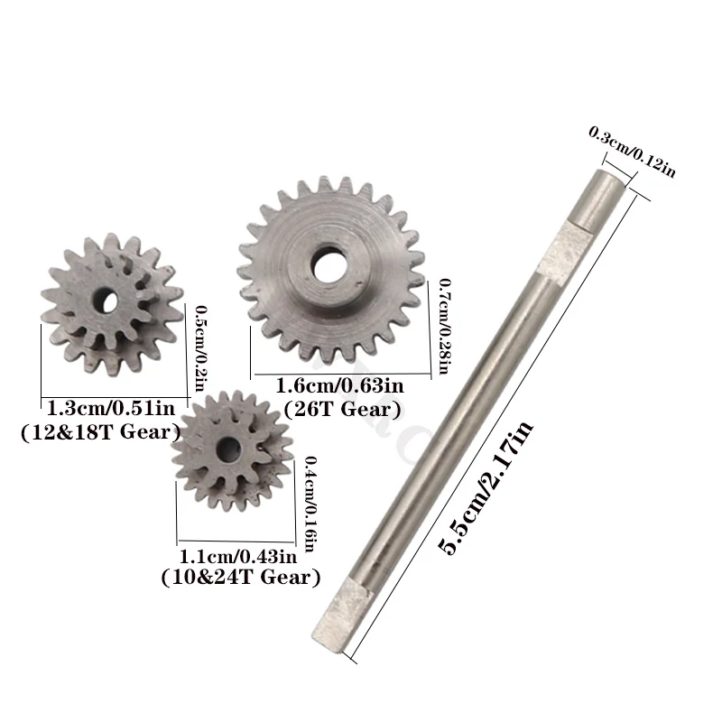 WPL D12 Metal Gearbox Gear With 370 Brush Motor for WPL D42 1/10 Off Road Vehicle RC Truck Upgrade Parts