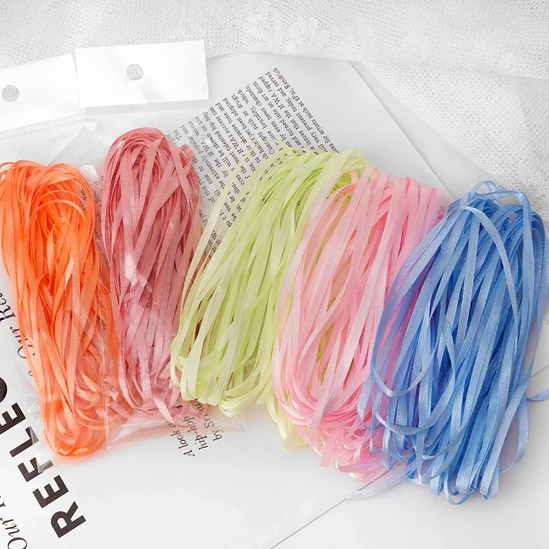 10 미터 3mm 새틴 리본 웨딩 의류 봉제 장식 크리스마스 선물 포장 꽃다발 포장-대량 팩