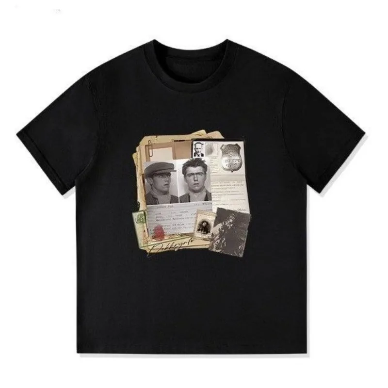 

Dujia DG Short-sleeved Pure Cotton Short-sleeved T-shirt with American Design, A Summer Fashion Item Suitable for Both