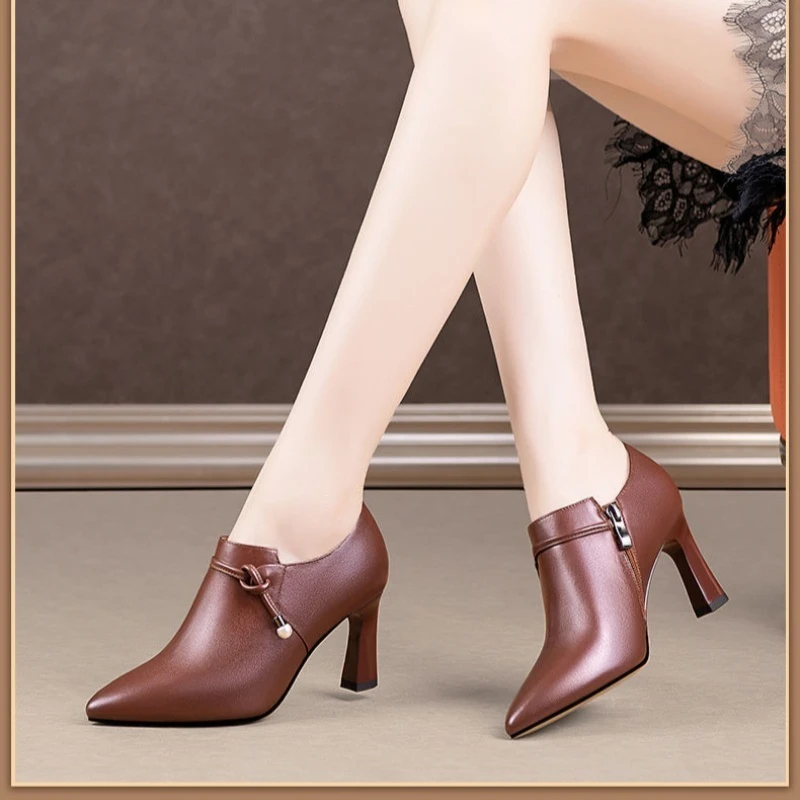 أحذية السيدات 2025 موضة الصيف الترفيه مريحة سستة عالية الكعب ساحة تو مقاوم للماء عدم الانزلاق عالية الكعب حجم كبير #2